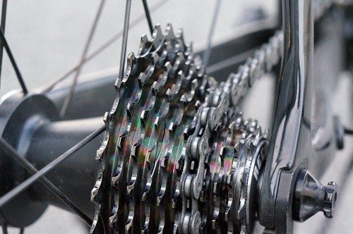 Bicycle cassette close-up.