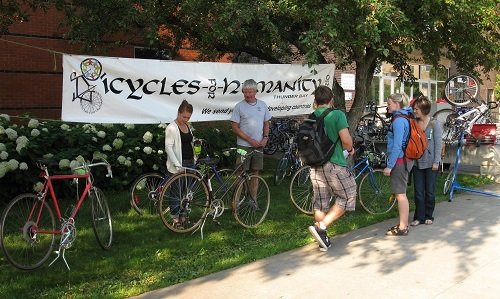 Vintage bicycle yard sale