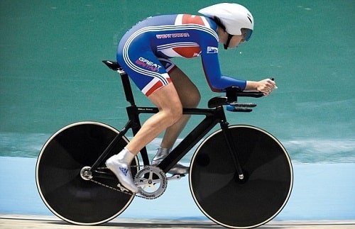 Competitor on a fast bike.