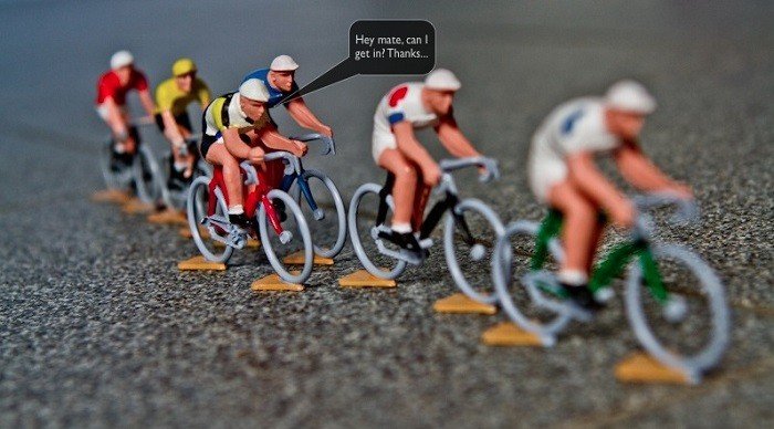 Cycling race with toys