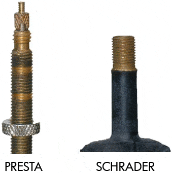 Presto and schrader valve.