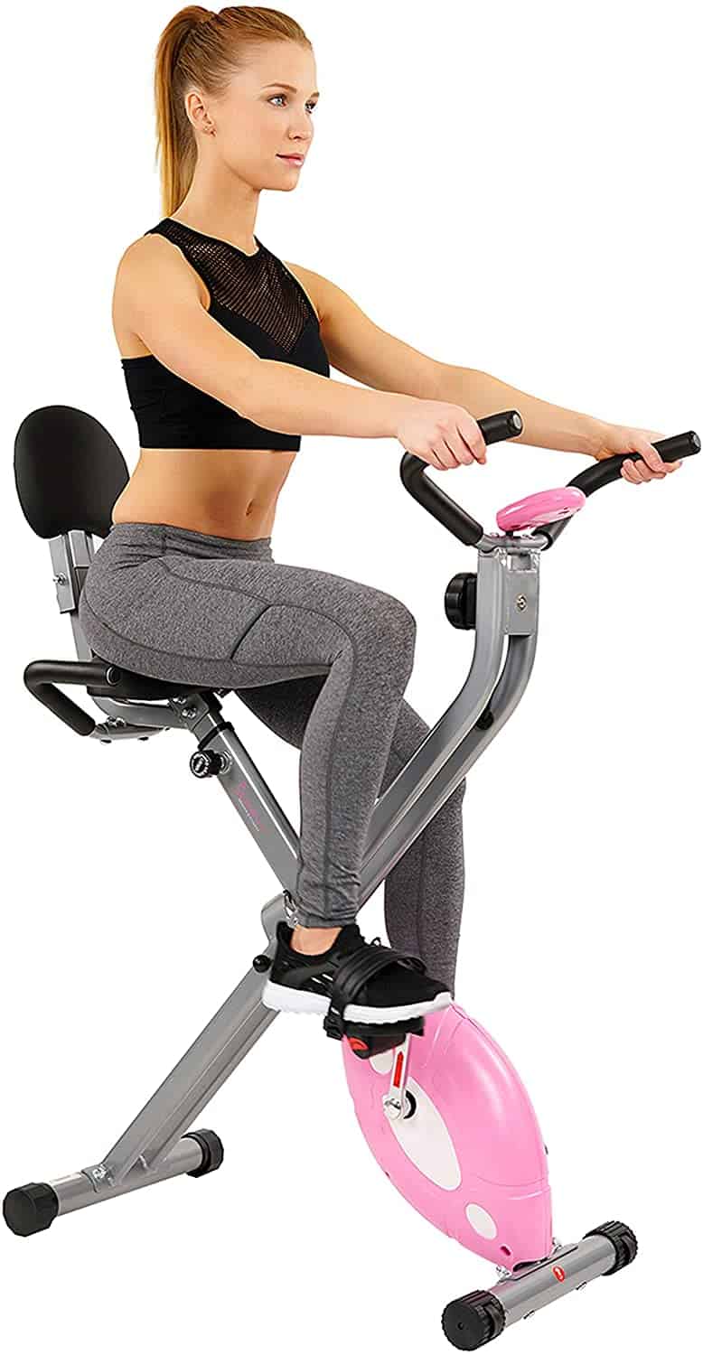 Sunny Health & Fitness Magnetic Folding Recumbent Exercise Bike