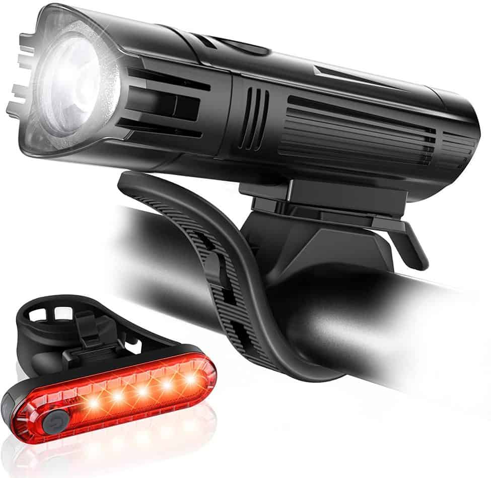 Ascher Ultra Bright USB Rechargeable Bike Light Set