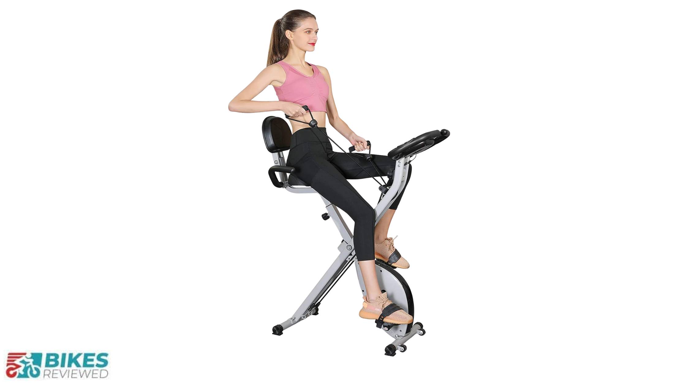 Exercise Bike Stationary Bike Foldable Magnetic Upright Recumbent Portable Fitness Cycle